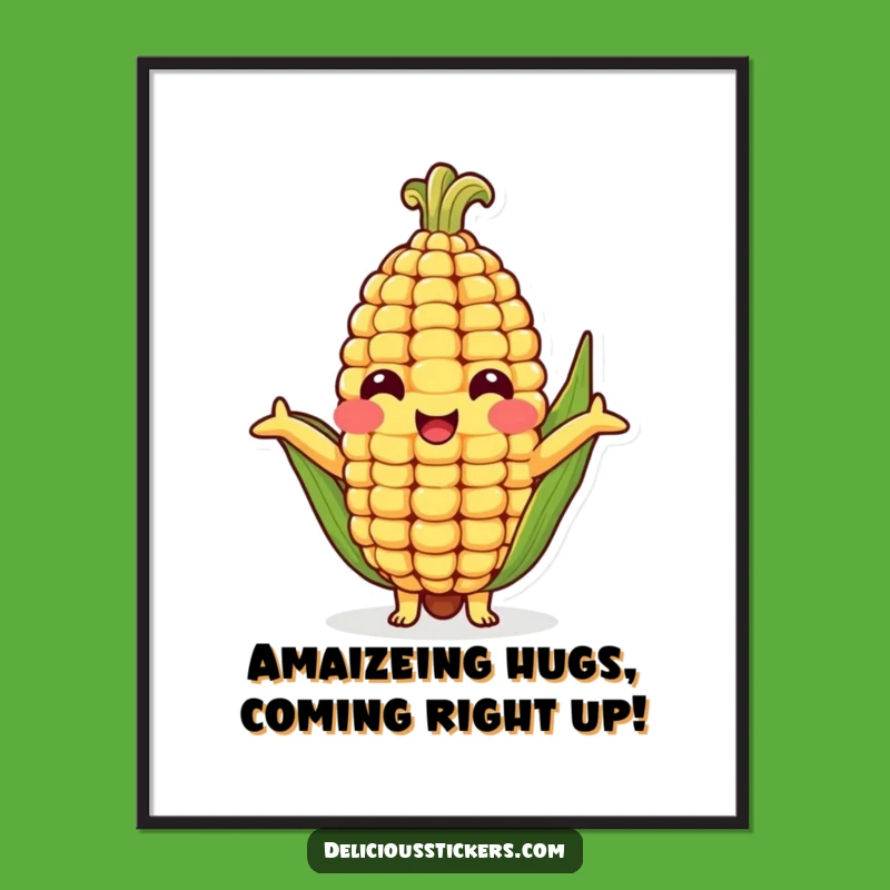Free Printable Corn Cob Hug Wall Art: Funny Downloadable Decor for Your Home