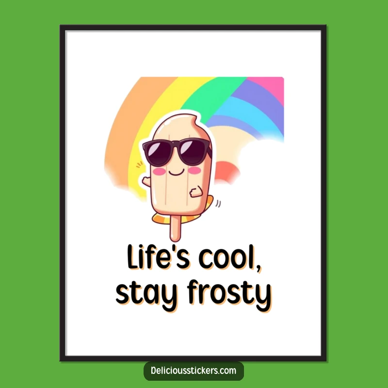 Free Printable Funny Popsicle Wall Art - Groovy Summer Decor Downloadable