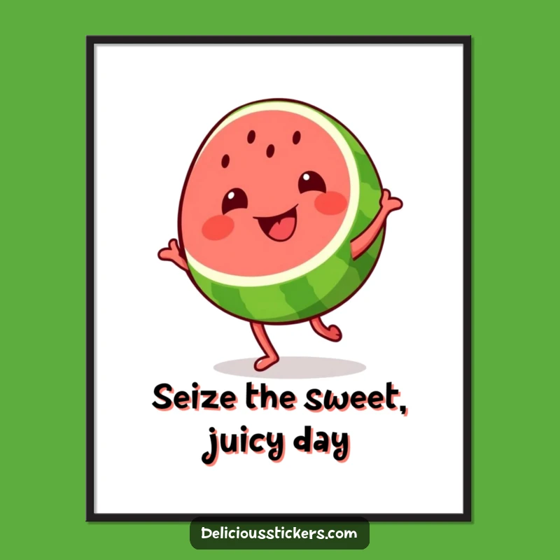 Free Printable Wall Art: Dancing Watermelon Decor - Funny Downloadable