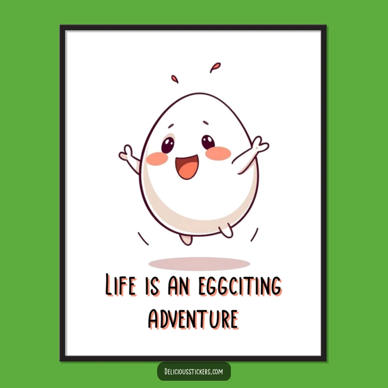 Funny Free Printable Wall Art: Bouncing Egg Flip - Downloadable Quirky Decor!