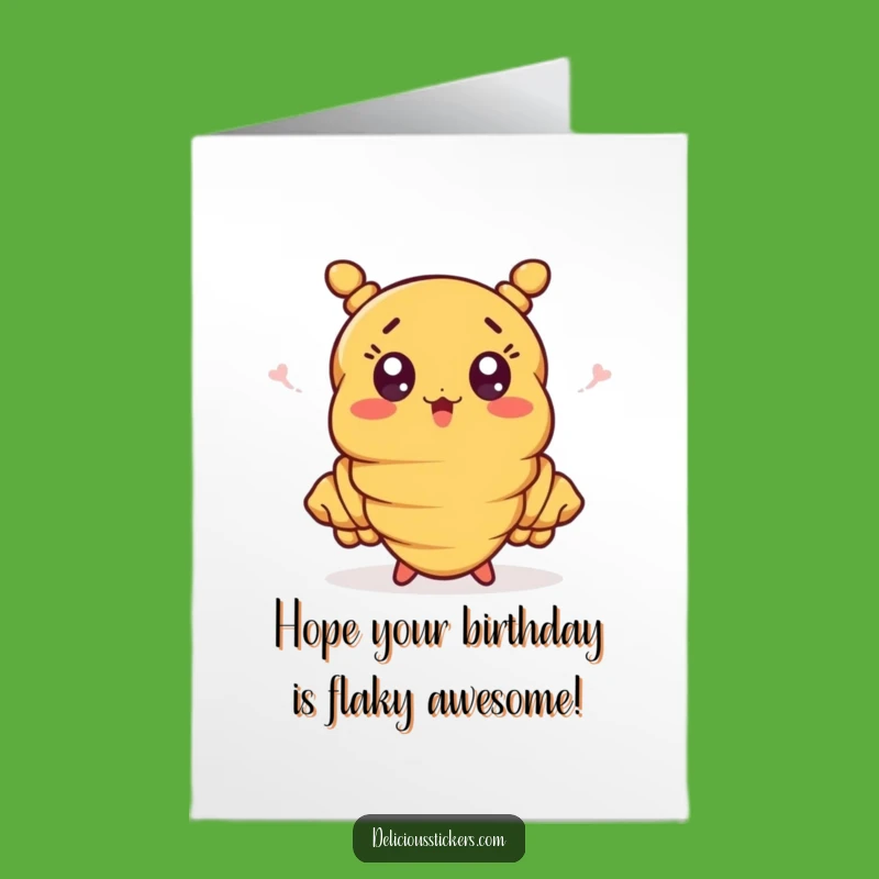 Free Printable Croissant Birthday Card: Funny Downloadable Gift for Pastry Lovers