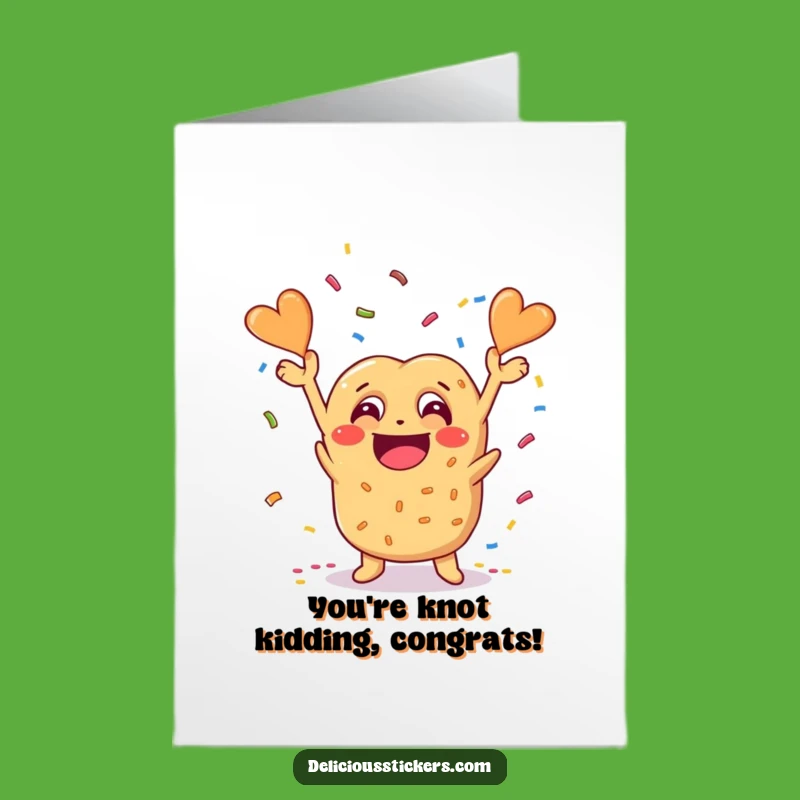 Free Printable Congrats Card: Cheesy Pretzel Confetti Celebration Downloadable