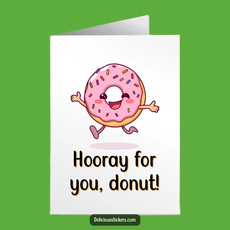 Free Printable Congrats Card: Happy Donut Hops High with Sprinkle-Covered Congratulations