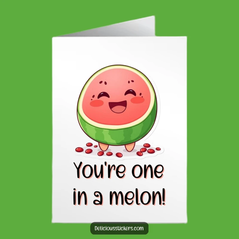 Free Printable Congrats Card: Hilarious Watermelon Slice, Instant Download