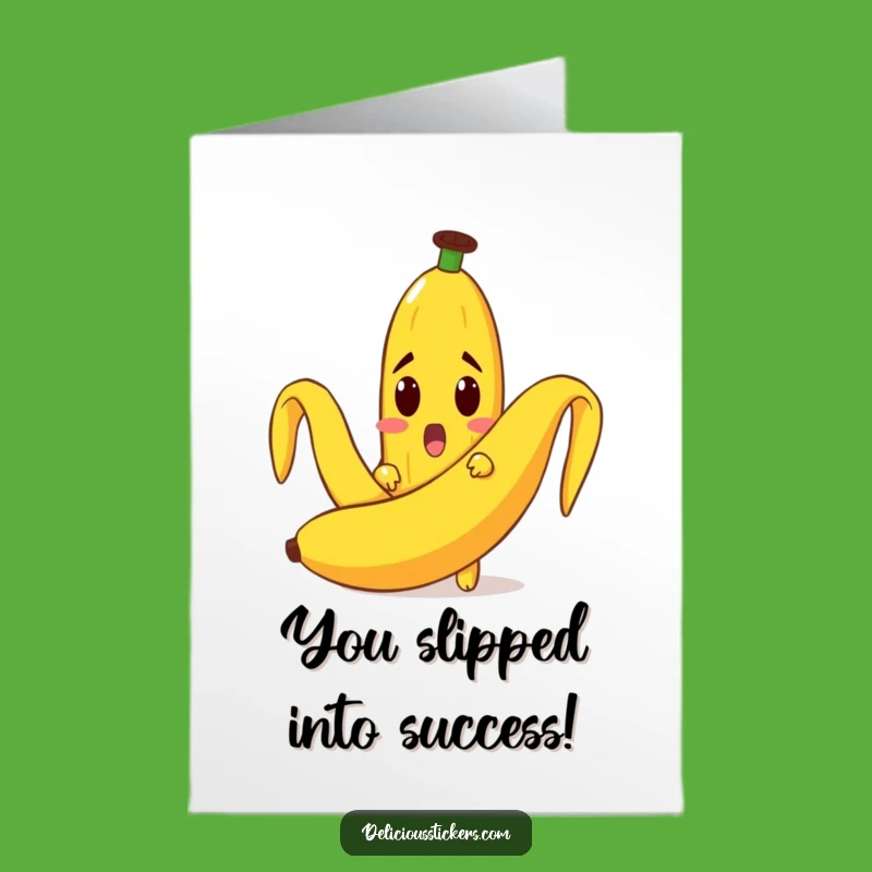 Free Printable Congrats Card: Hilarious Banana Peel Surprise, Instant Download
