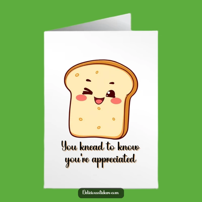 Free Printable Thank You Card: Cheeky Bread Winks - Downloadable Gratitude with a Grin!