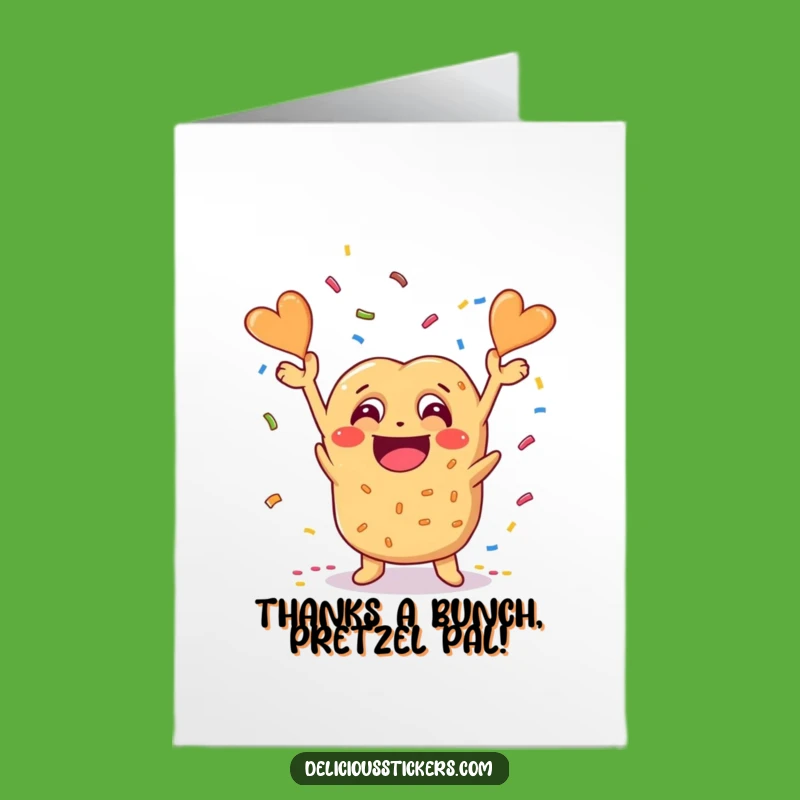 Free Printable Thank You Card: Cheesy Pretzel Gratitude Downloadable Gift