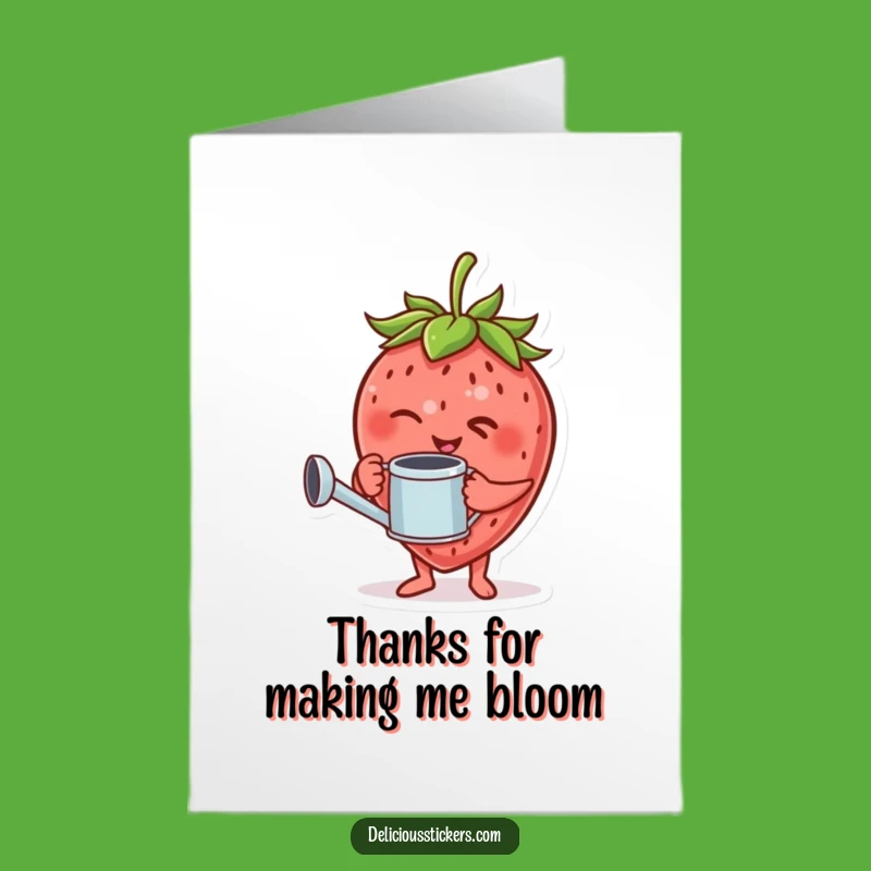 Free Printable Thank You Card: Strawberry Wink Thank You Printable Greeting