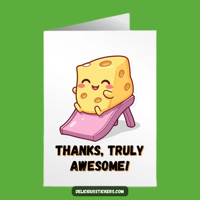 Free Printable Winking Cheese Thank You Card - Cheesy & Funny DIY!