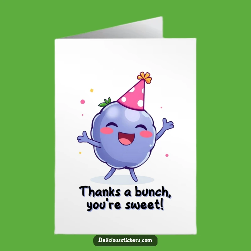 Funny Free Printable Blueberry Thank You Card: A Berry Fun Way to Say Thanks!
