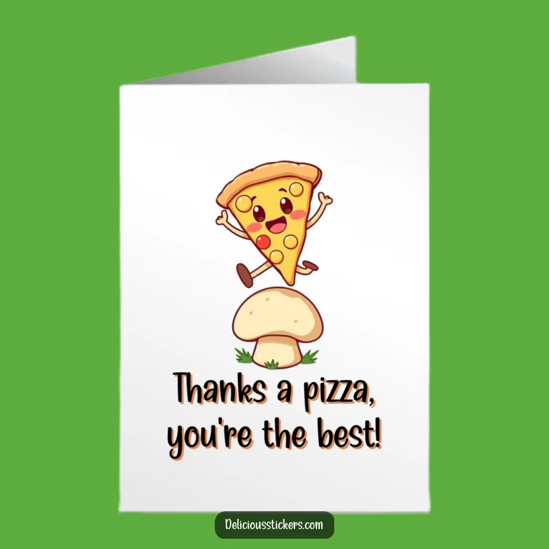 Free Printable Thank You Card: Pizza's Big Leap, DIY Downloadable Gift