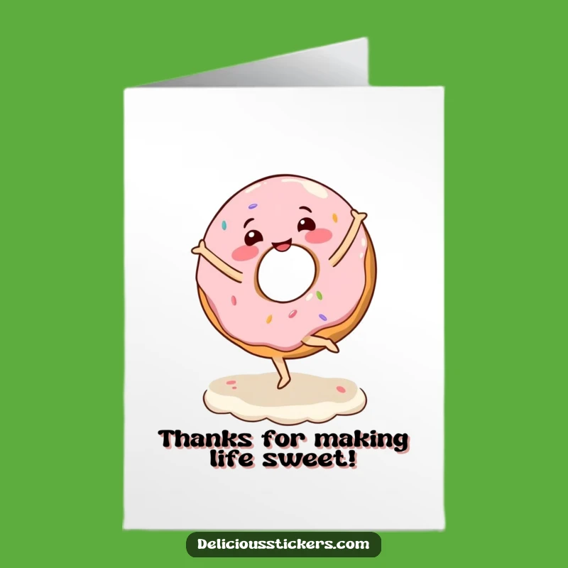 Free Printable Thank You Card: Donut's Sweet Gratitude, Delightful Downloadable Gift