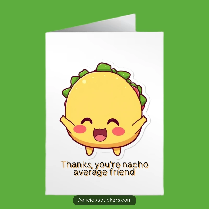 Free Printable Thank You Card: Cheering Taco - Express Gratitude Loudly!