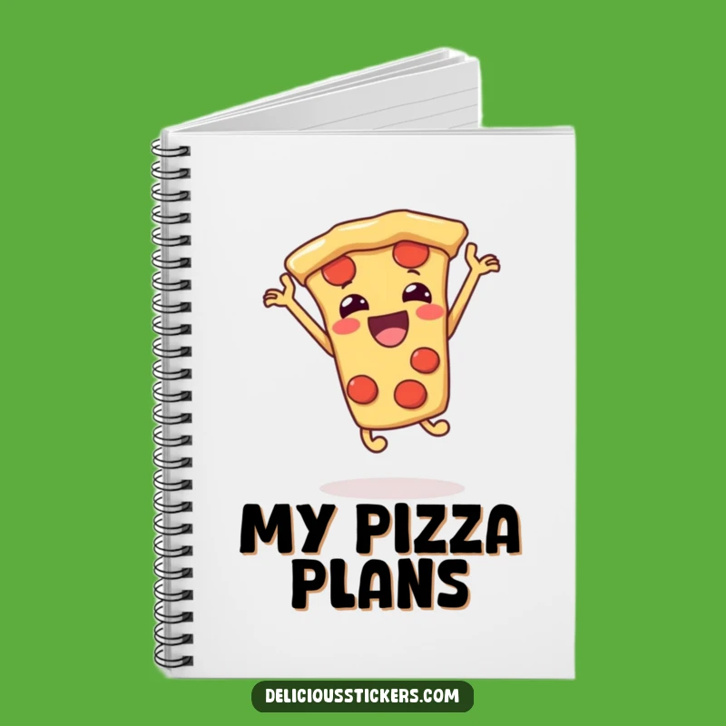 Funny Pizza Slice Jumping Notebook: Jot Down Ideas with Joyful Energy