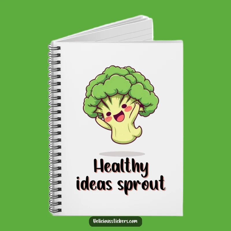 Funny Broccoli Somersault Notebook: Playful Floret Tumbles, Journal Gift!