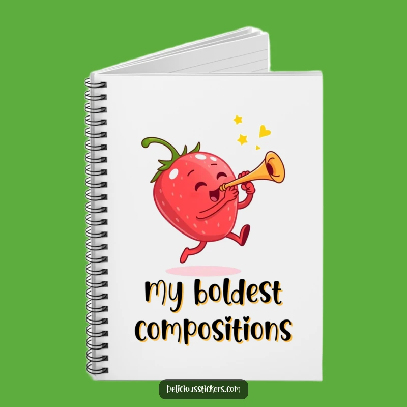 Funny Strawberry Notebook: Hilarious Journal for Music & Ideas