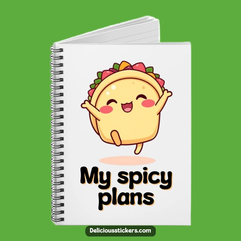 Funny Taco Kick Notebook: Jot Down Ideas with Fiesta Energy