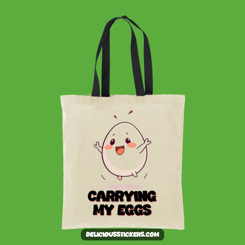 Funny Egg Flip Tote Bag - Spacious and Hilarious Breakfast Carry-All Gift!
