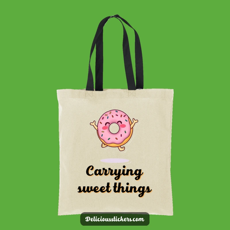 Funny Donut Dance Tote Bag: Sprinkle Art - Carry Your Sweetness!