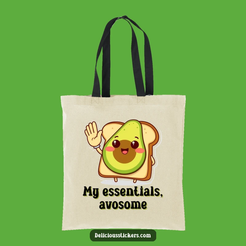 Funny Avocado Toast Tote Bag: High Five Essential Carrier, Practical Humorous Gift