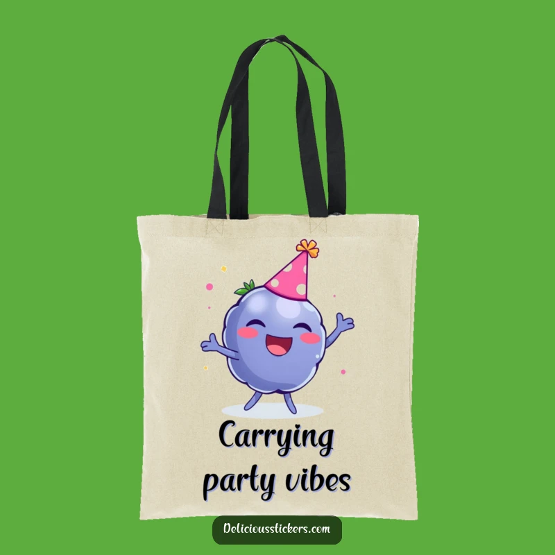Funny Blueberry Tote Bag: Hilarious Carry-all for Party Essentials