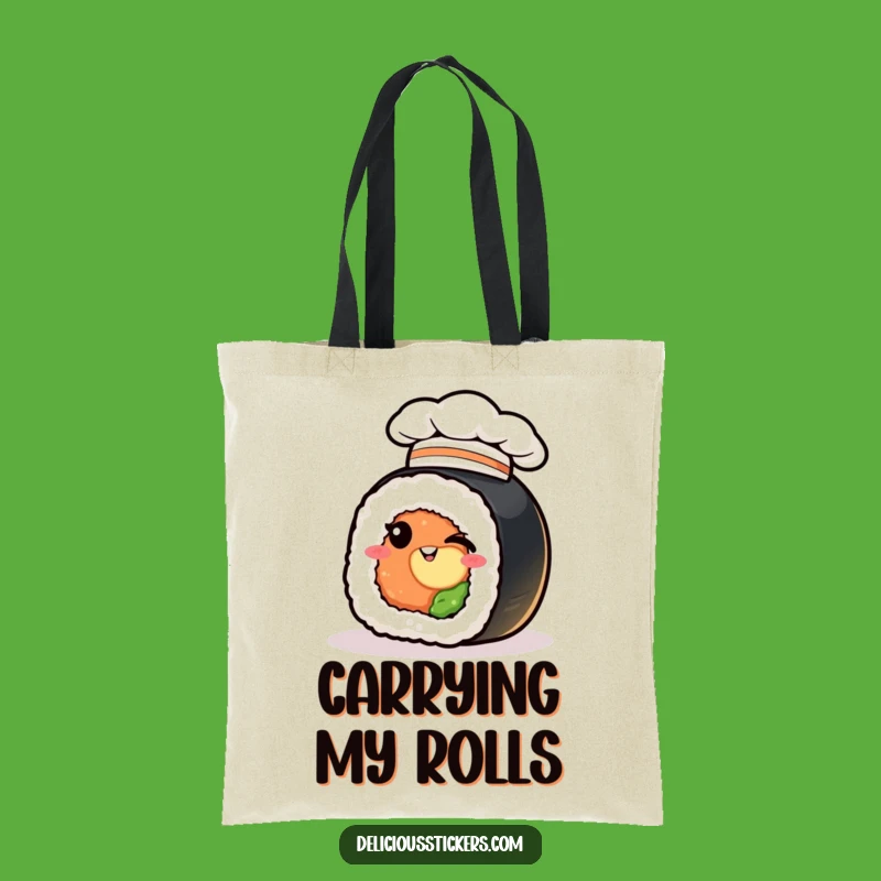Funny Sushi Chef Hat Wink Tote Bag: Carry Your Style and Laughs