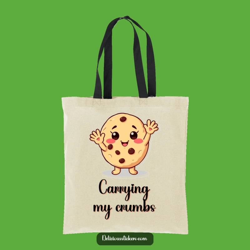 Funny Waving Cookie Tote Bag: Carry Your Goods with Sweet Friendship