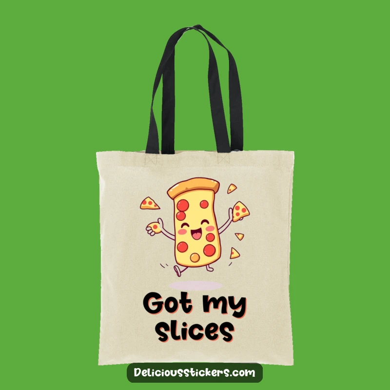 Funny Pizza Juggling Tote Bag: Carry Your Fun & Snacks Gift
